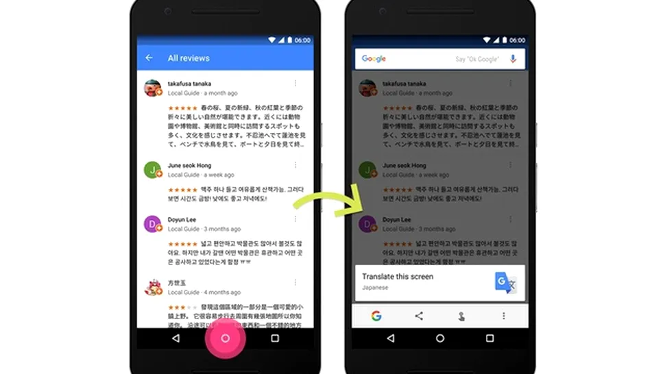 Google Now on Tap devine translator universal pe Android