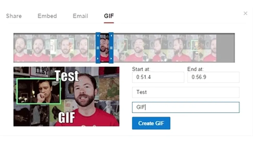 YouTube poate acum să exporte GIF-uri animate