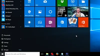 Cum arătă noul Start Menu, după instalarea Windows 10 Anniversary Update
