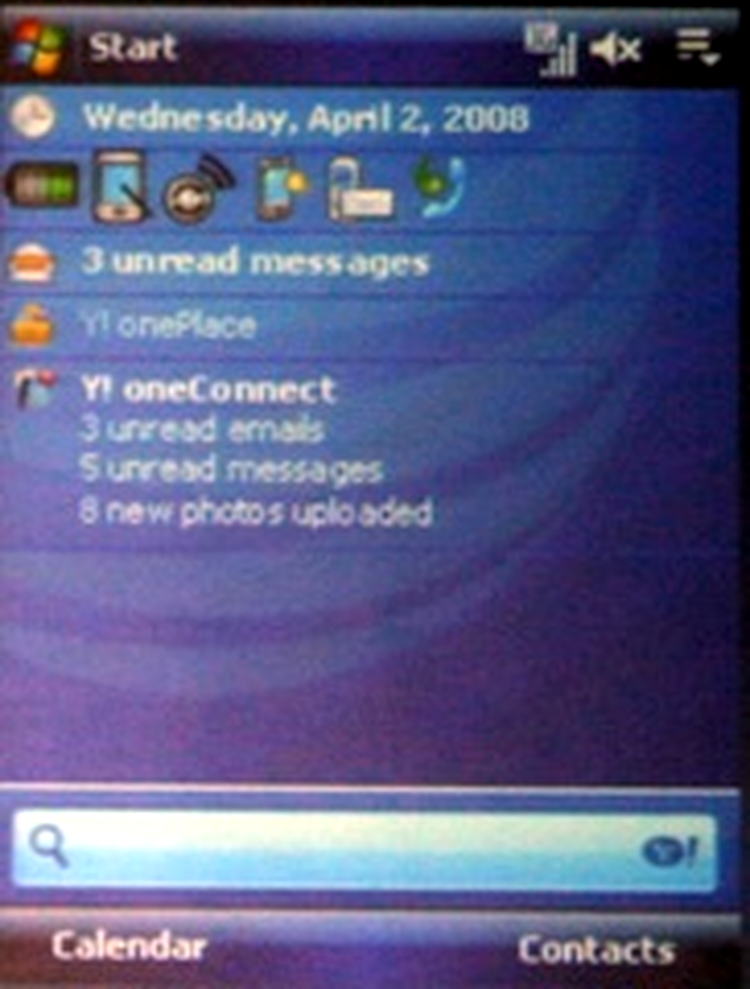 Yahoo! oneSearch pe Windows Mobile